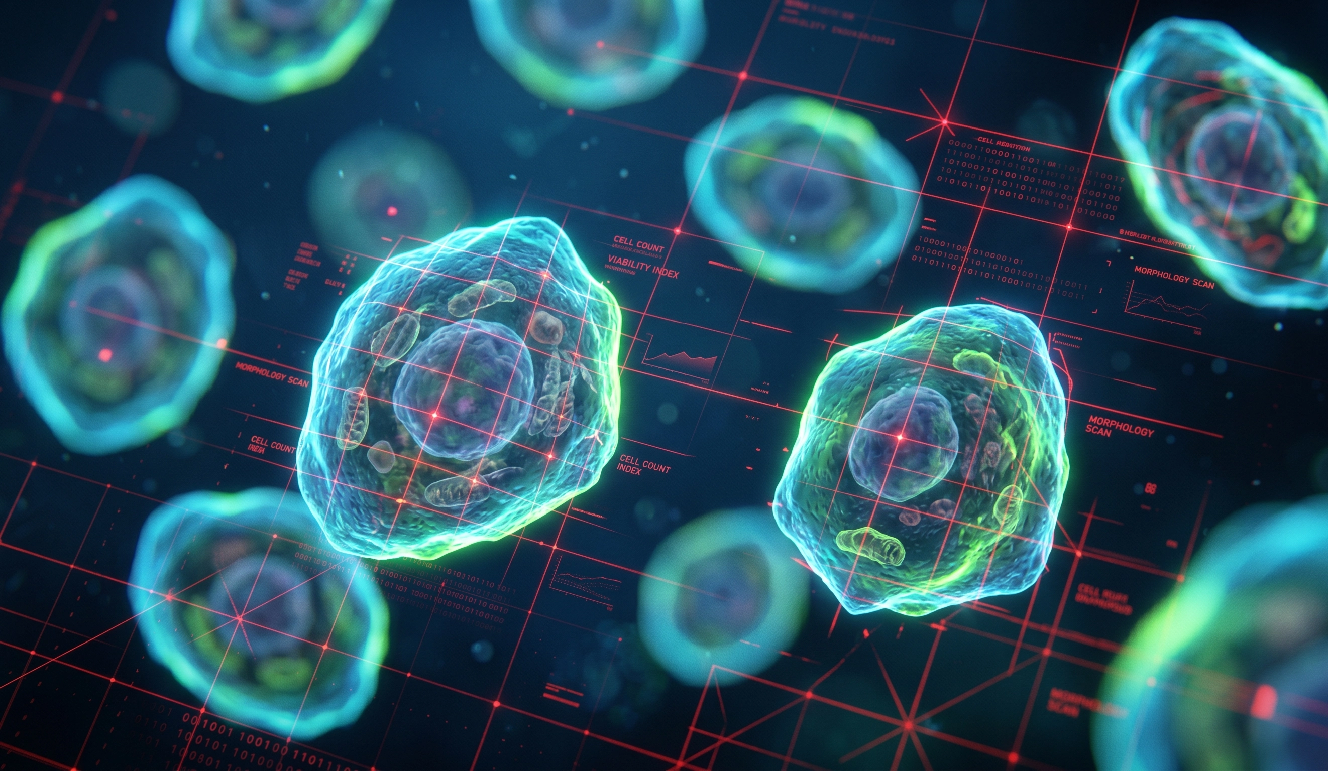 AI-driven cell viability and morphology screening interface